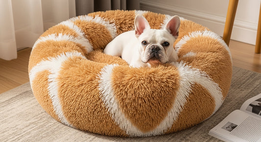 Cama Redonda de Pelúcia Longa – Super Macia e Quentinha para Cães e Gatos | 40 a 90 cm